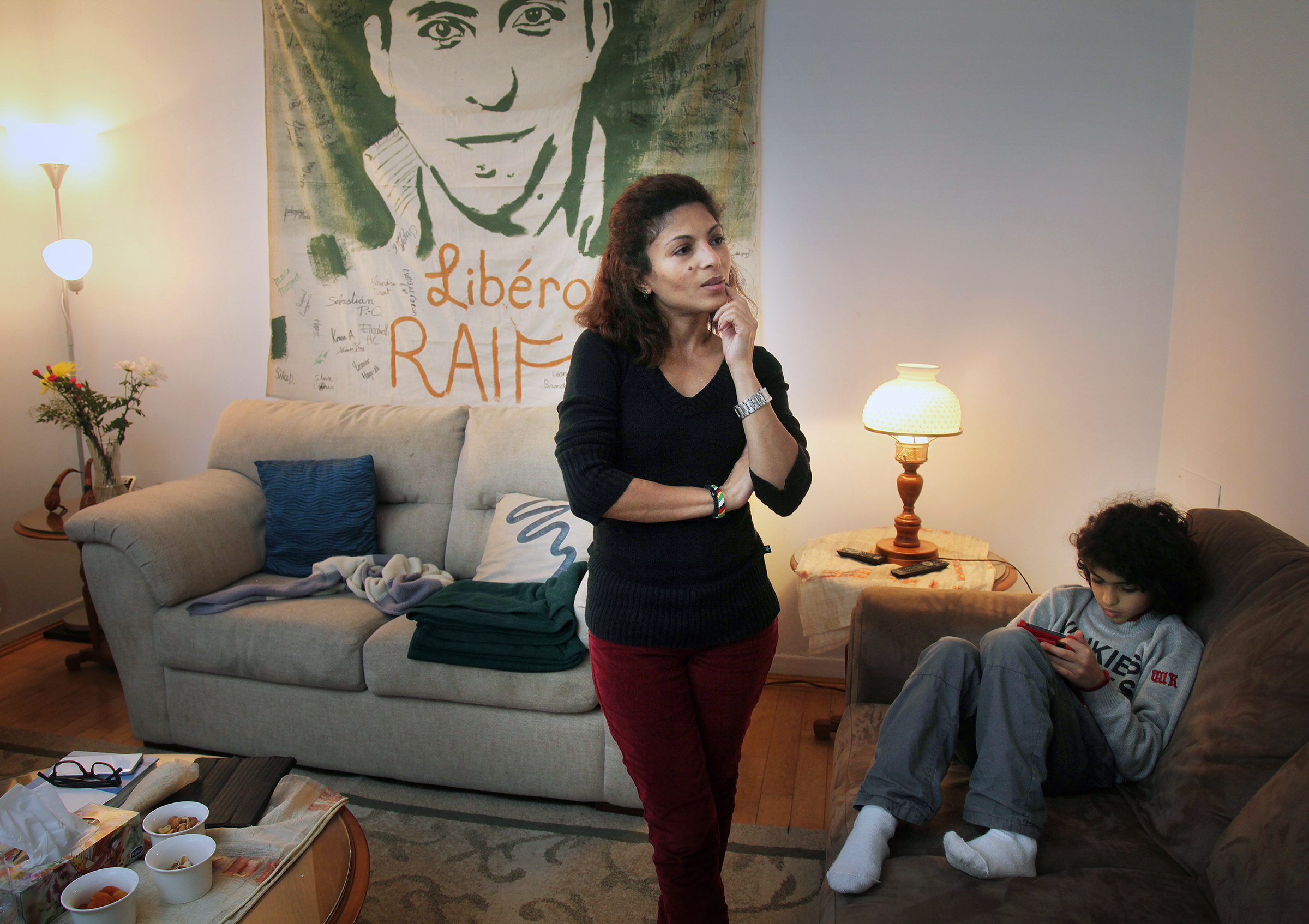 Ensaf Haidar wife of Saudi blogger Raif Badawi