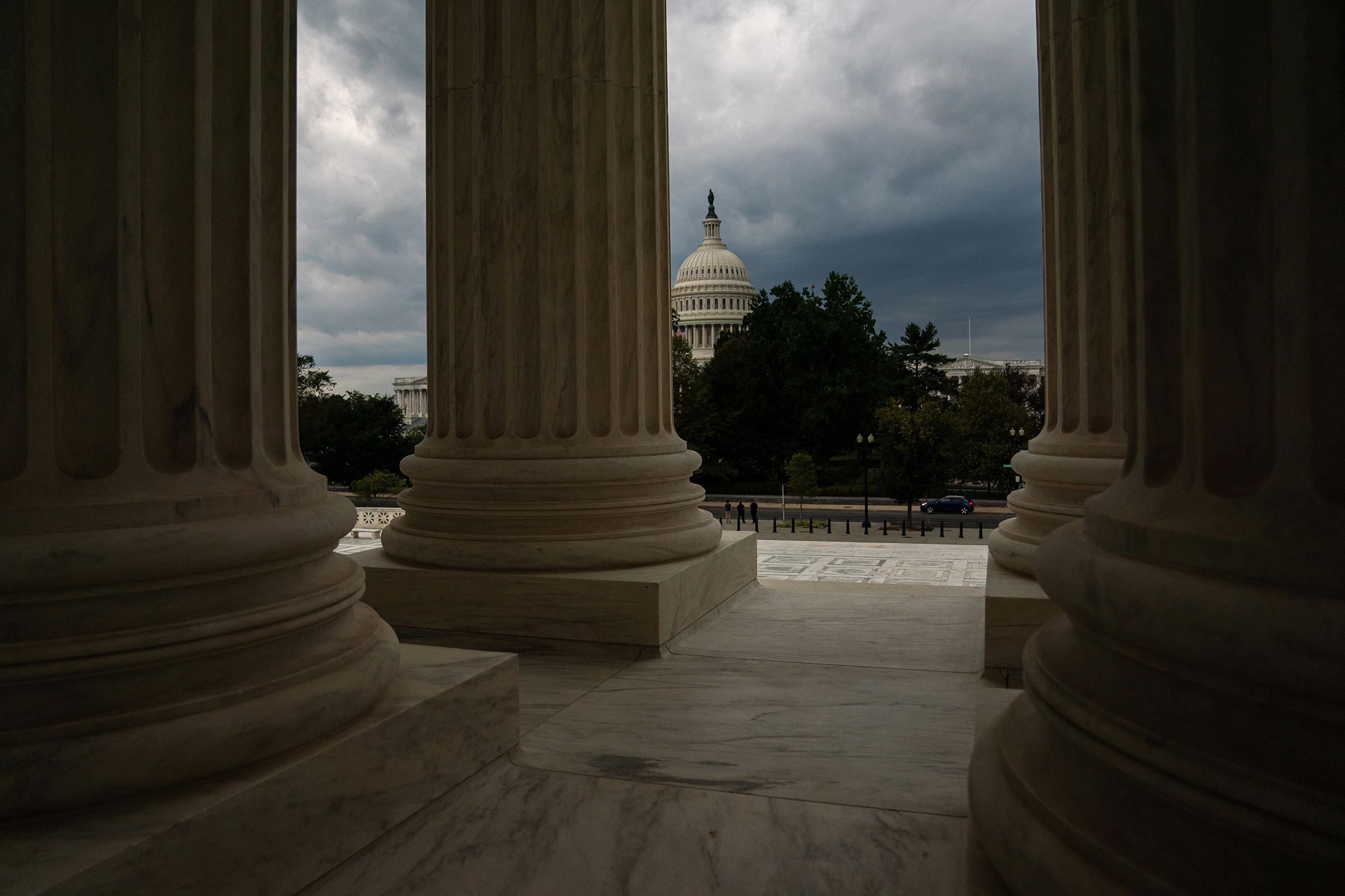 A view of the U.S. Capitol Building from the Supreme Court in Washington, on Oct. 1, 2020. (Anna Moneymaker—The New York Times/Redux)