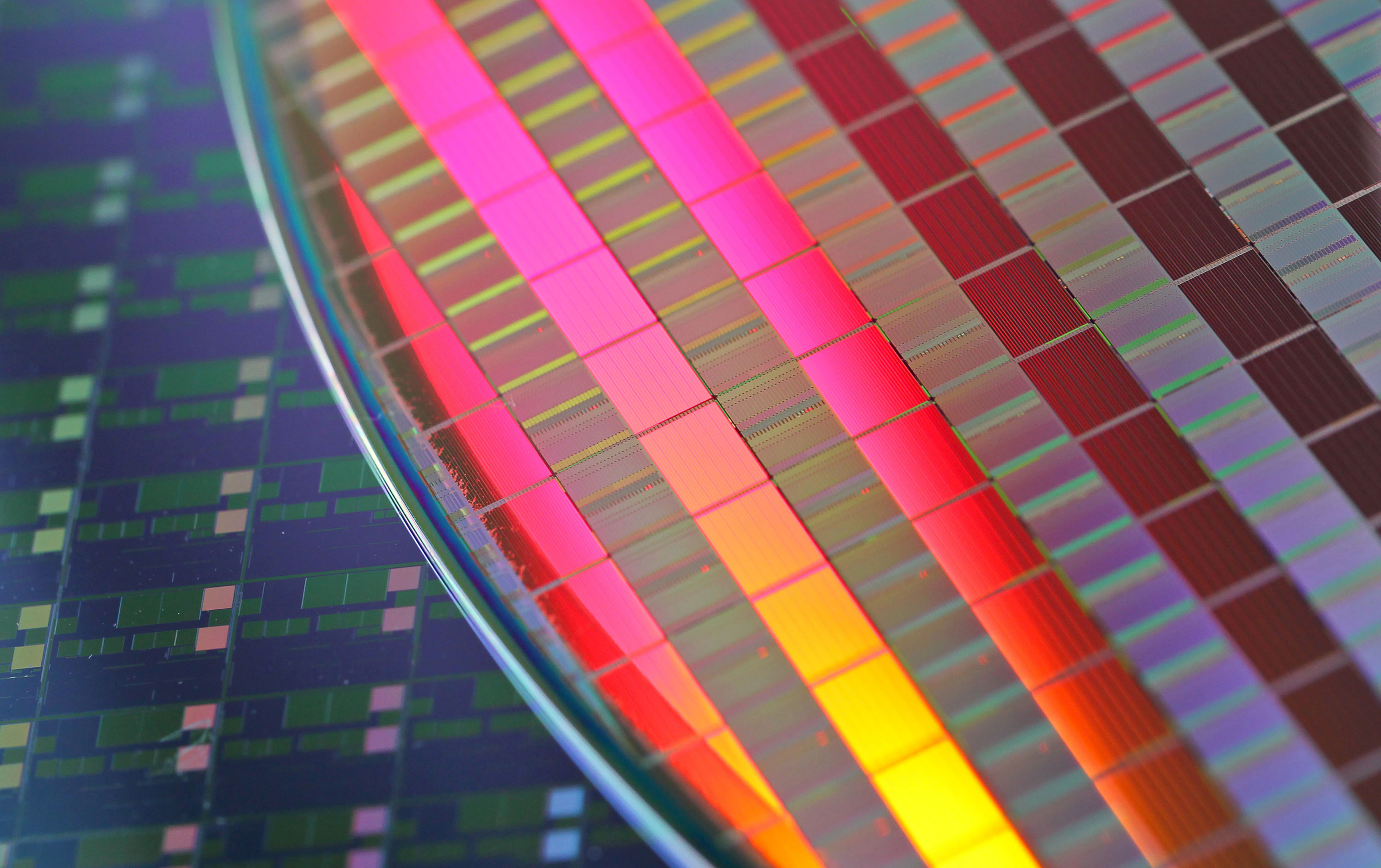 Silicon wafers made by Taiwan Semiconductor Manufacturing Co. at the company's headquarters in Hsinchu, Taiwan. (Maurice Tsai—Bloomberg/Getty Images)