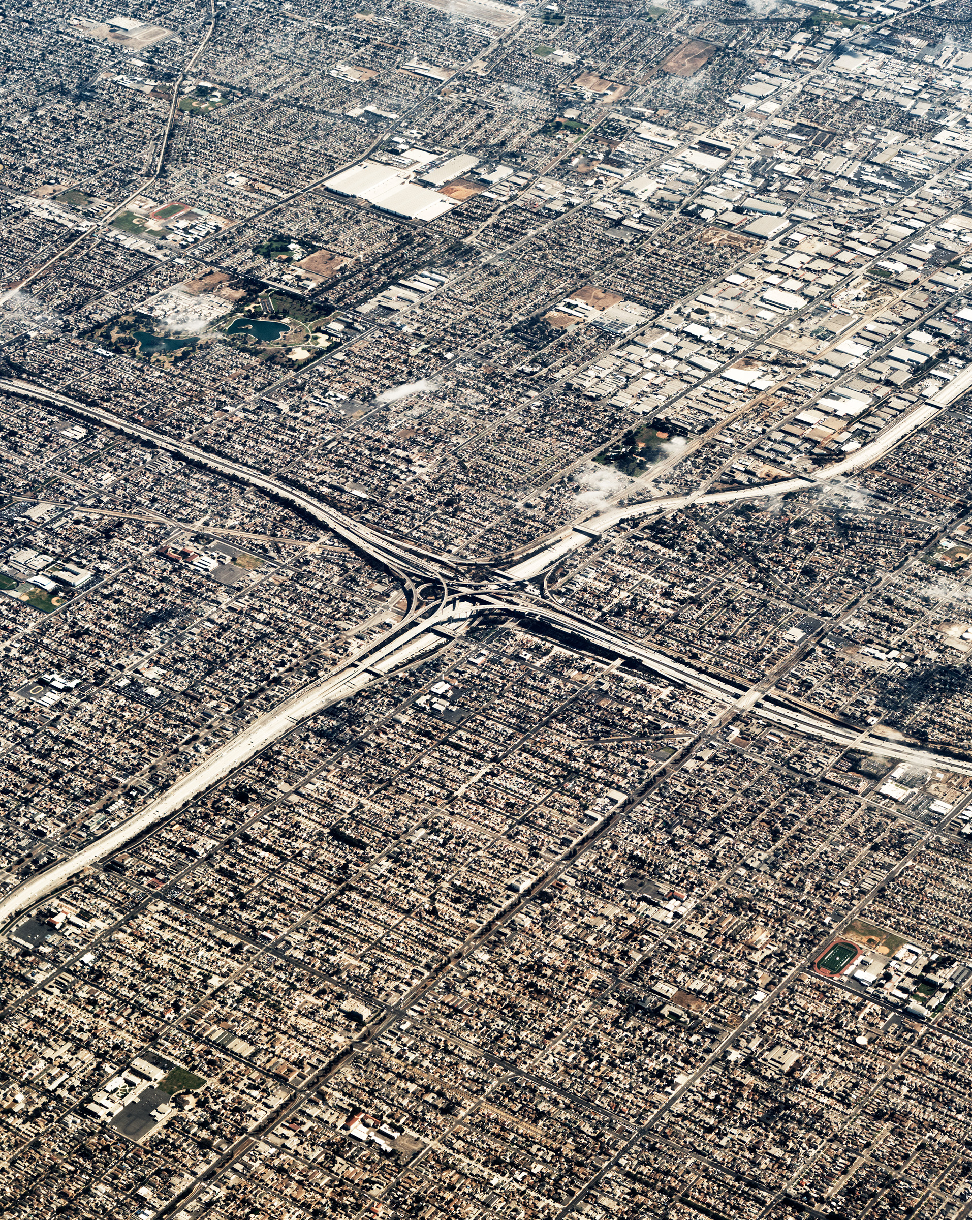 Urban sprawl in Los Angeles.