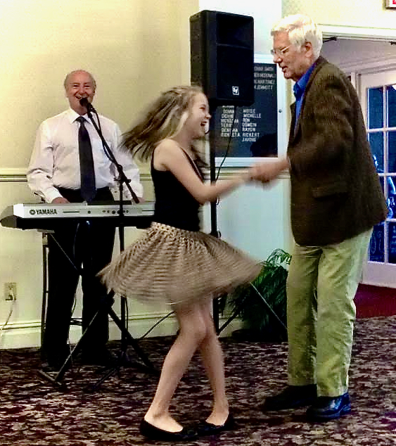 The author's father, Joe Schrobsdorff dancing with his granddaughter at an assisted-.living residence (Photograph by Susanna Schrobsdorff)