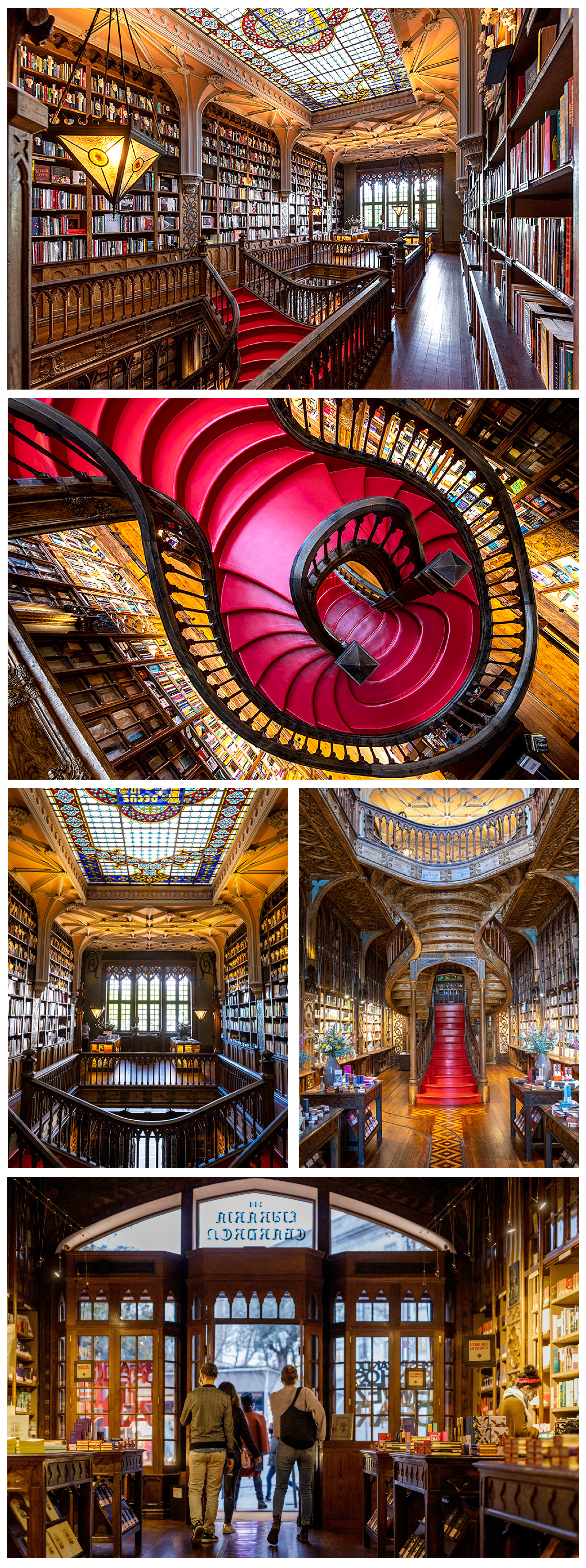 Inside the Livraria Lello in Porto, Portugal, built in 1906 and considered one of the most beautiful bookstores in the world. (Courtesy of Livraria Lello)