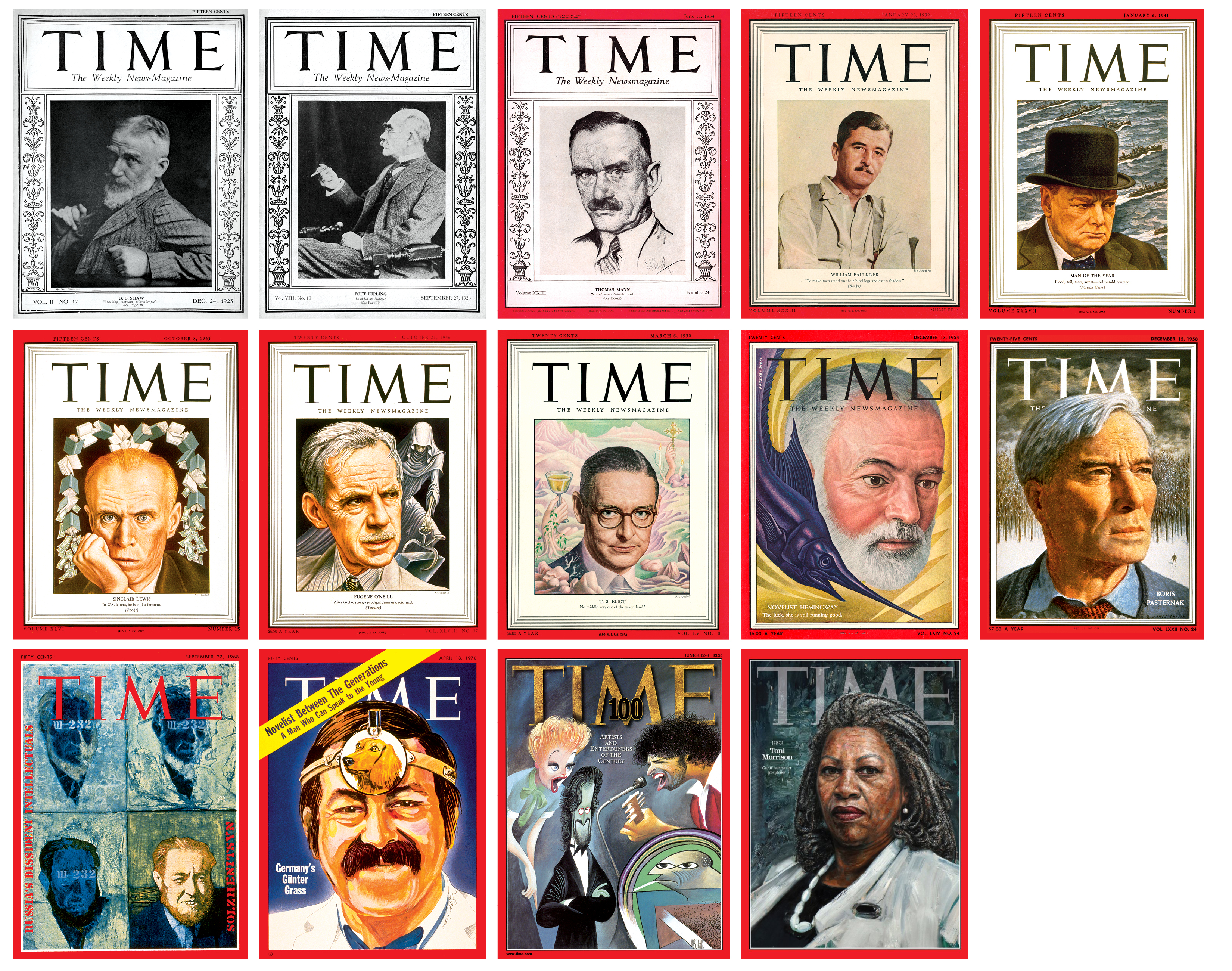 Nobel Prize in Literature winners who have appeared on the cover of TIME.