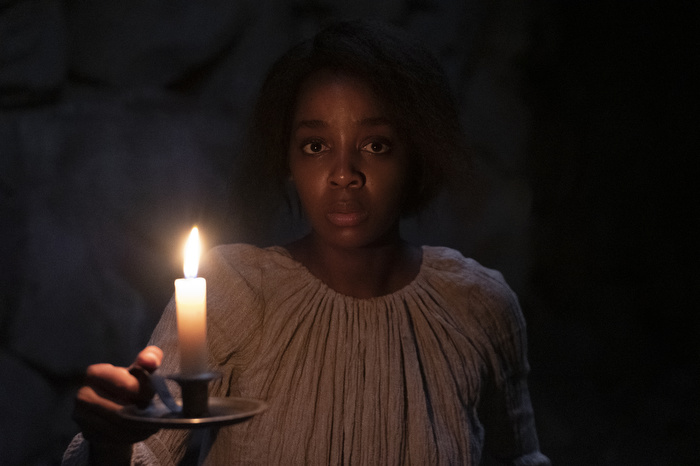 Thuso Mbedu as Cora in the TV adaptation of Whitehead's 'The Underground Railroad' (Kyle Kaplan/Amazon Studios—KYLEBONOKAPLAN)