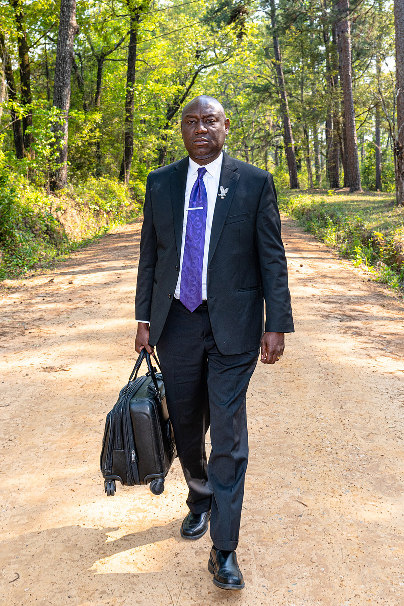 Crump on his way to visit a client in Tallahassee, Fla., on April 3.