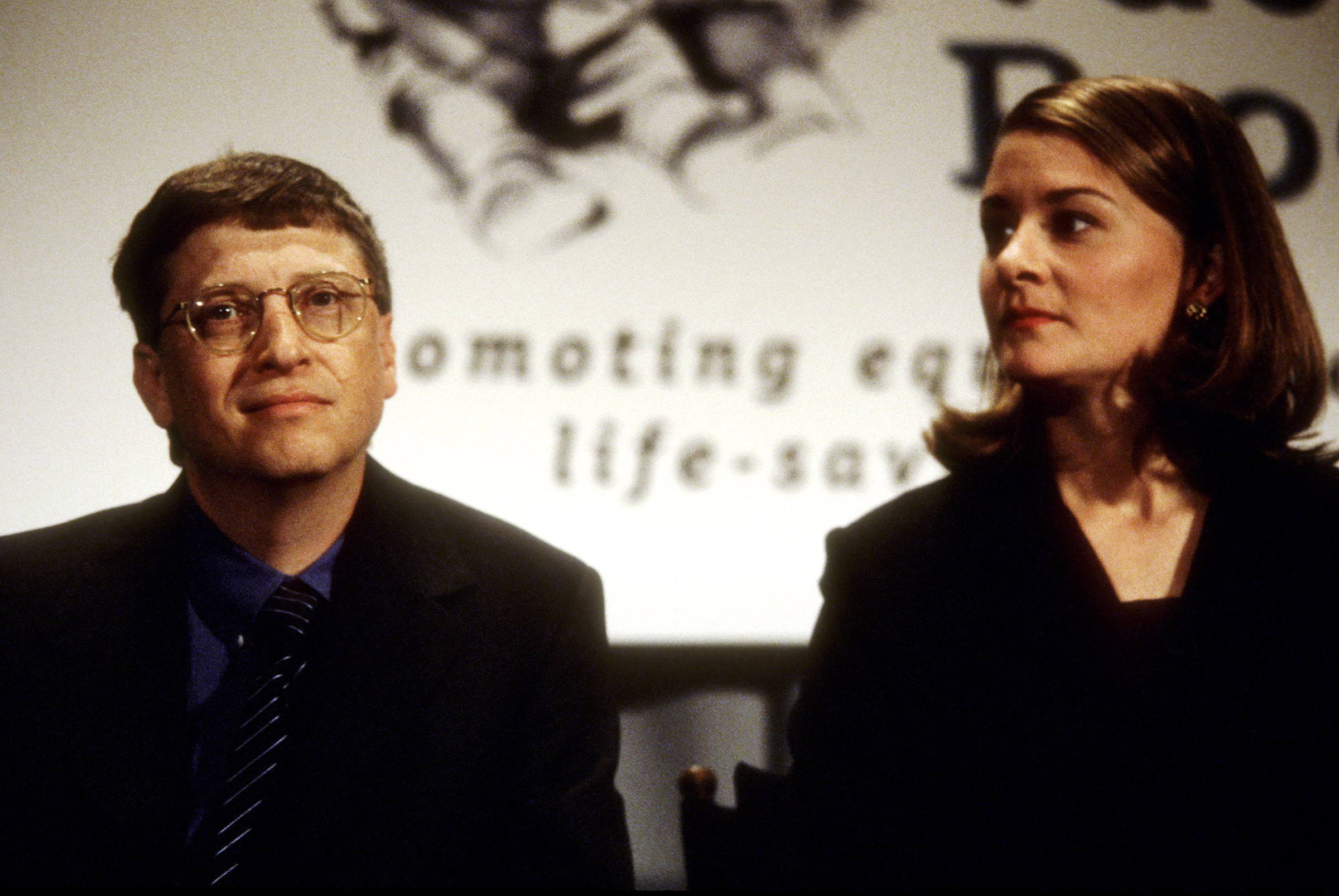 Bill Gates and Melinda Gates in New York City in December 1998.