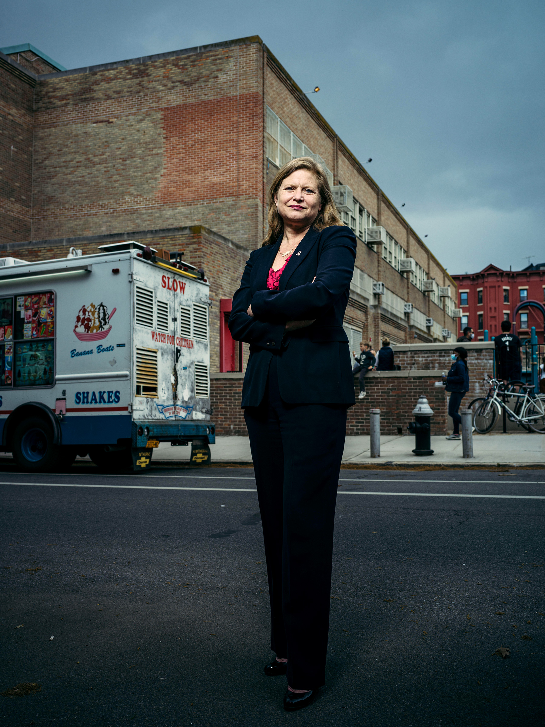 Kathryn Garcia, a longtime civil servant who served as commissioner of New York City's Sanitation Department, in Brooklyn on April 30, 2021. (Damon Winter—The New York Times/Redux)