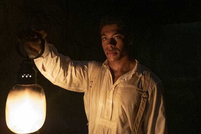 Aaron Pierre in 'The Underground Railroad' (Kyle Kaplan/Amazon Studios)