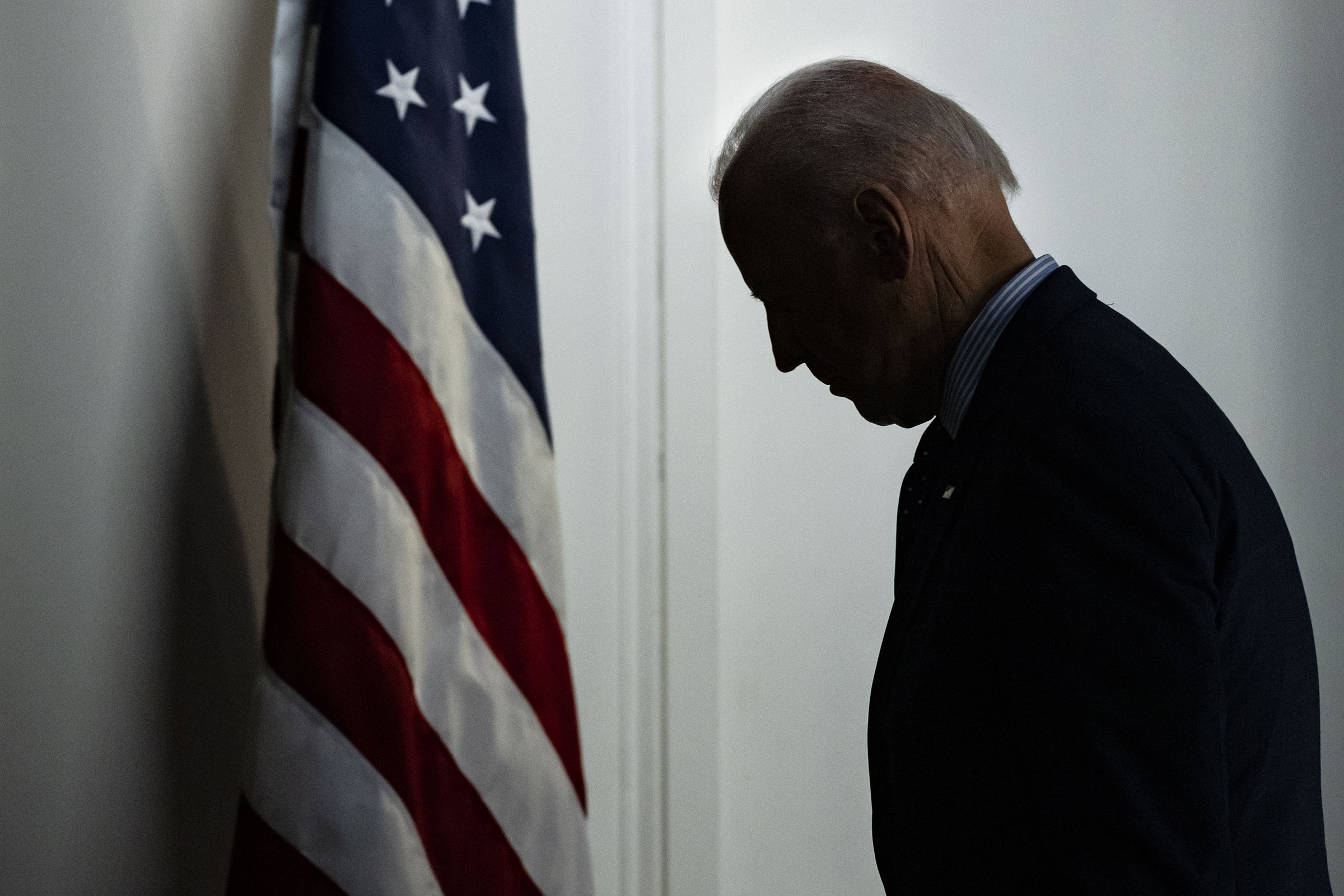 President Joe Biden departs after speaking in the Eisenhower Executive Office Building in Washington on June 2, 2021. (Samuel Corum—Bloomberg/Getty Images)
