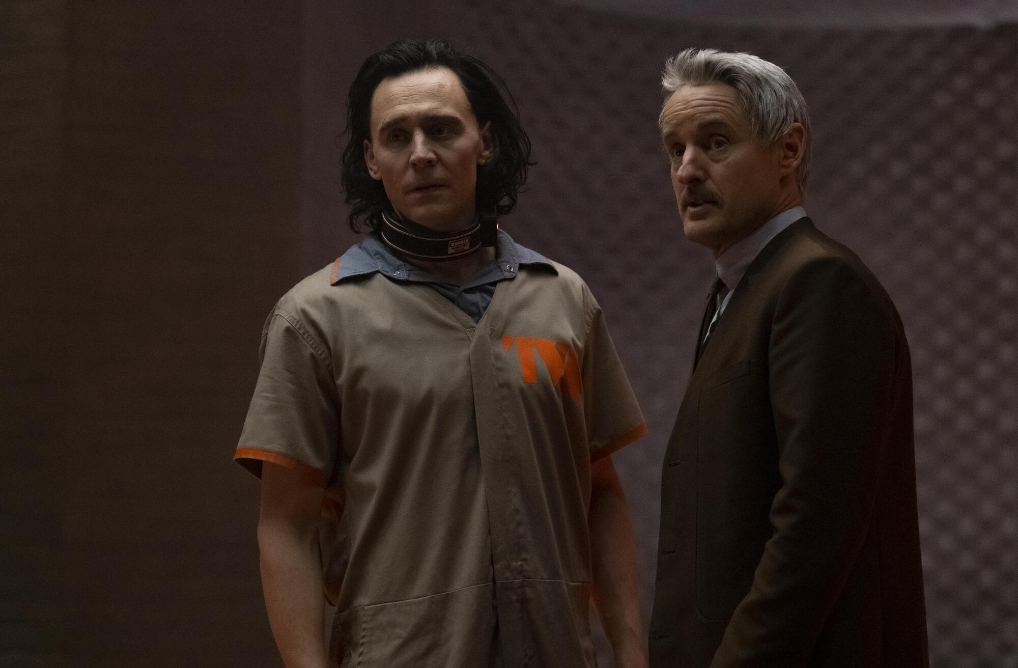 Tom Hiddleston and Owen Wilson in <i>Loki</i> (Marvel Studios)