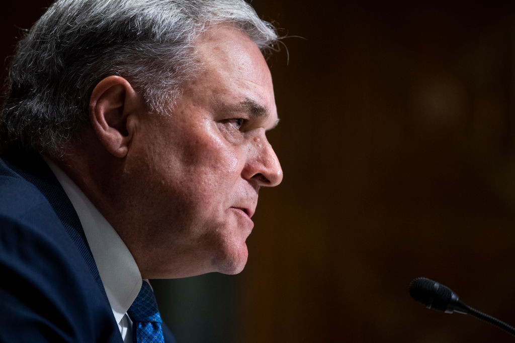 Charles Rettig, commissioner of the Internal Revenue Service, testifies during a Senate Finance Committee hearing on Tuesday, June 8, 2021. (Photo By Tom Williams/CQ-Roll Call, Inc via Getty Images/POOL)