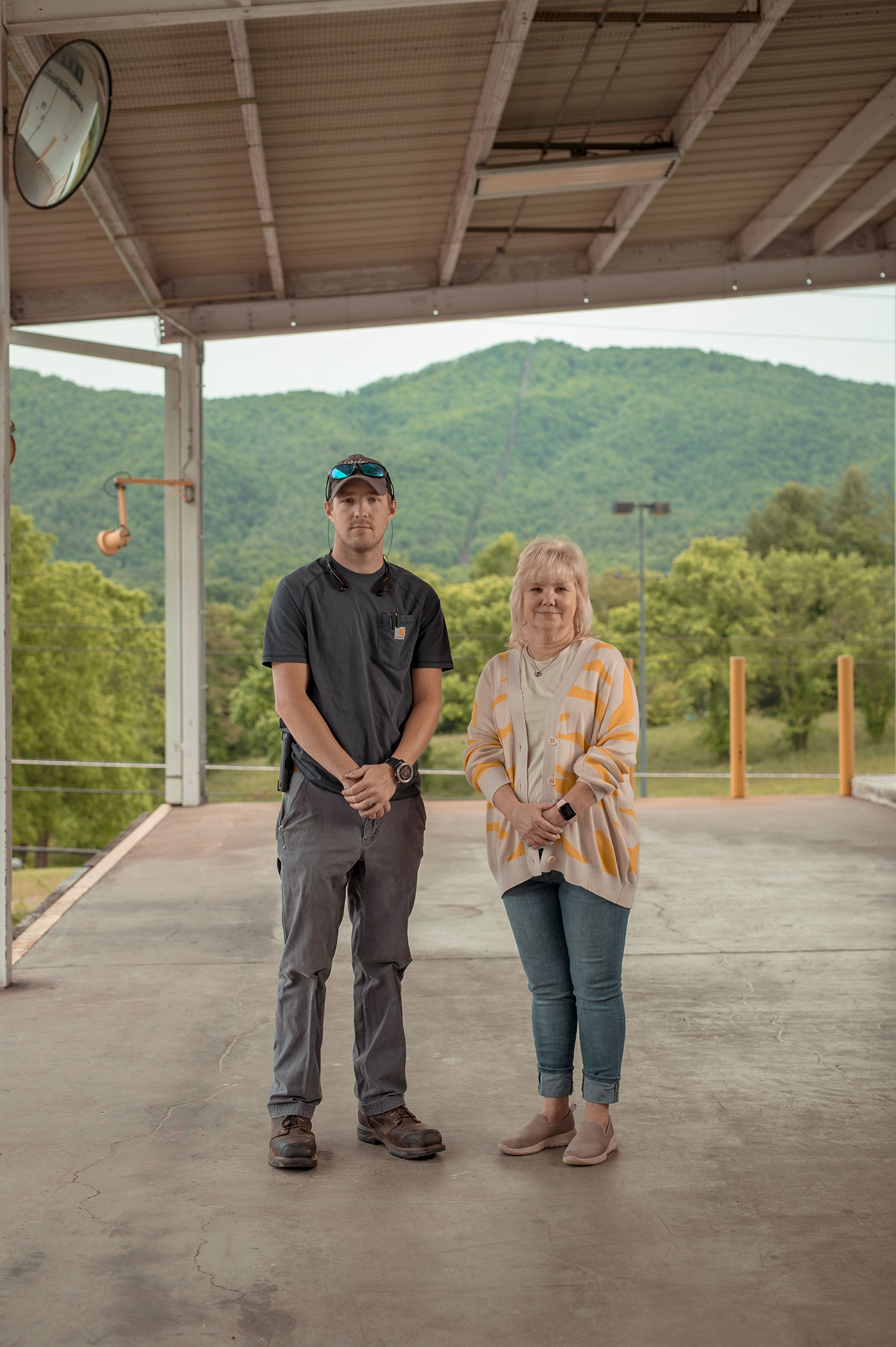 Renea Jones, owner of Jones and Church Farms tomato farm, and her son, Nick Rogers