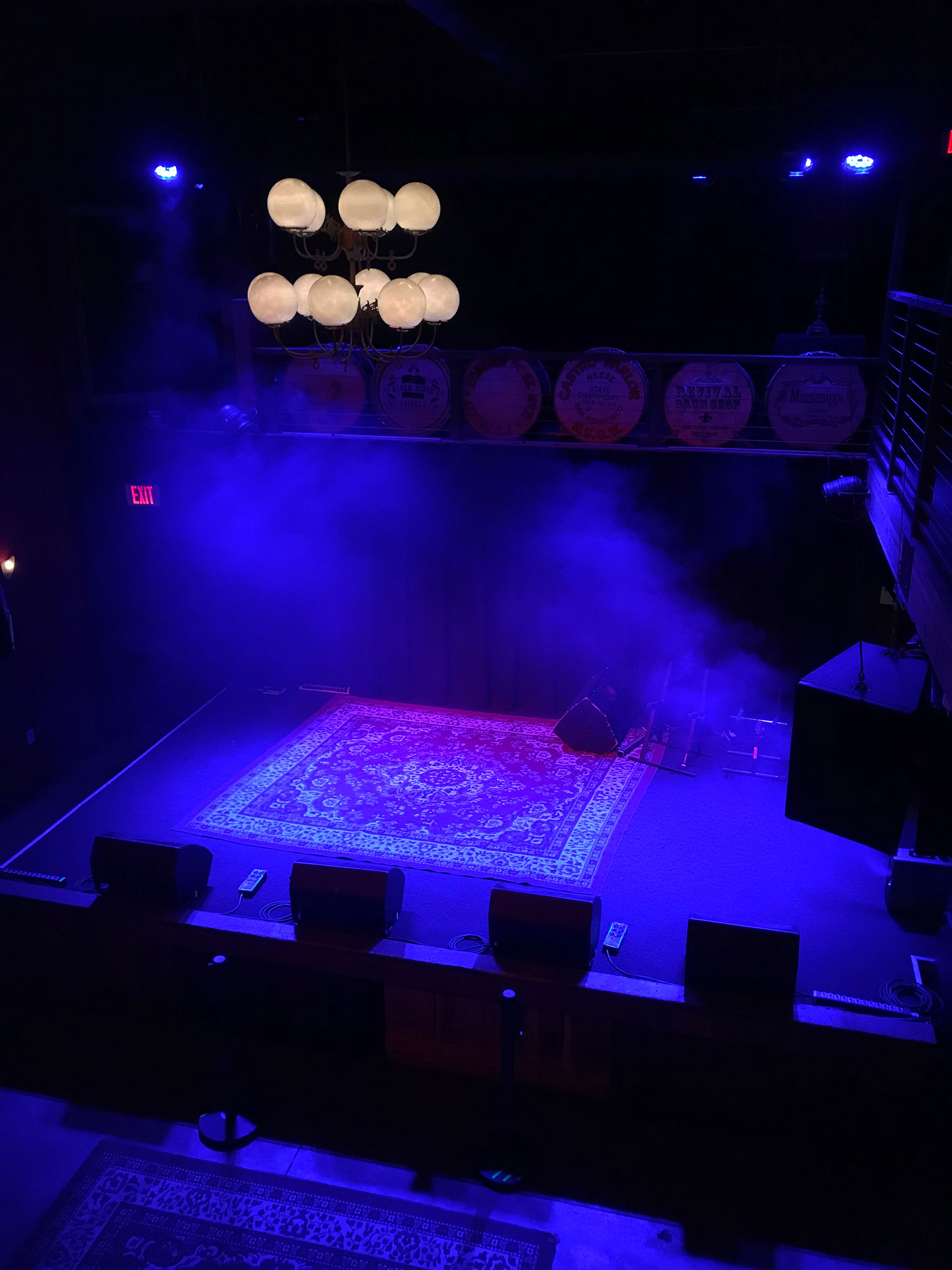 An empty stage at Mississippi Studios in Portland, Oregon, 2020. (Mississippi Studios)