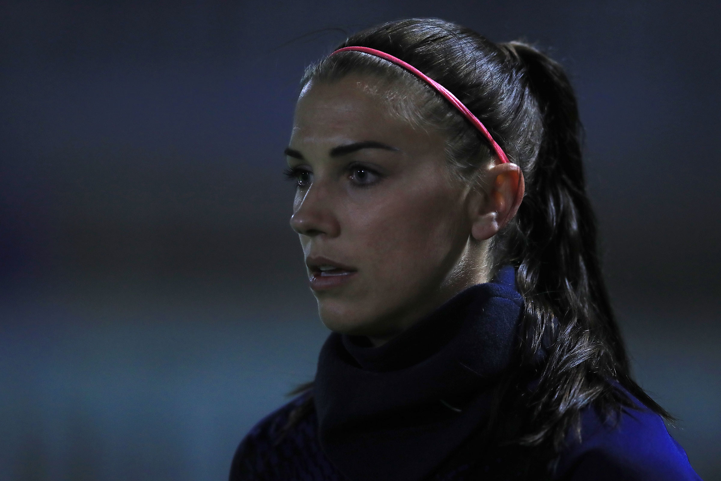 Tottenham Hotspur's Alex Morgan warming up before the Continental Cup match at Meadow Park, London.