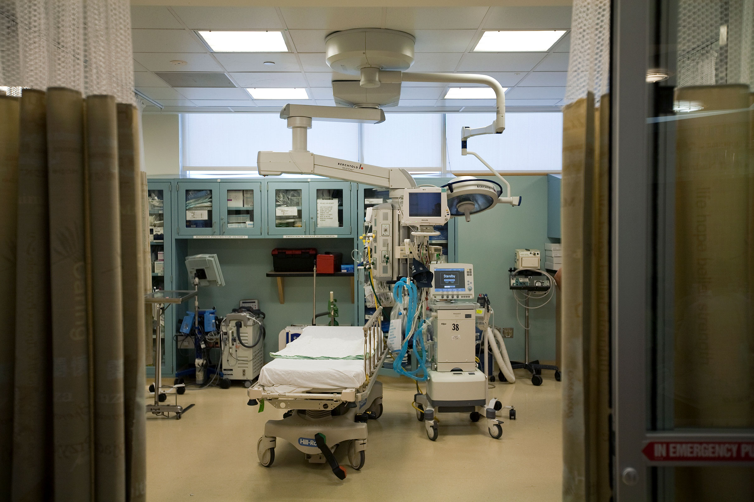 An operating theatre for trauma and cardiac arrests, among other urgent emergencies. (Ashley Gilbertson —Redux/VII)