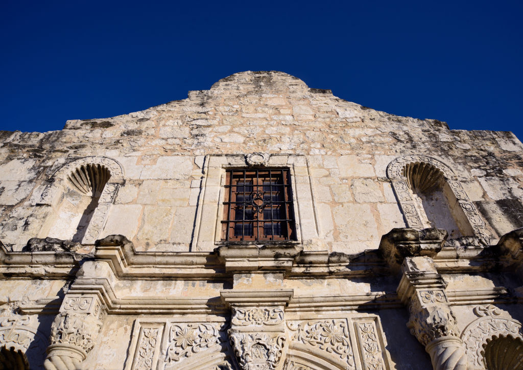 The facade of Mission San Antonio de Valero, better known as The Alamo, on Dec. 9, 2018. (Robert Alexander—Getty Images)