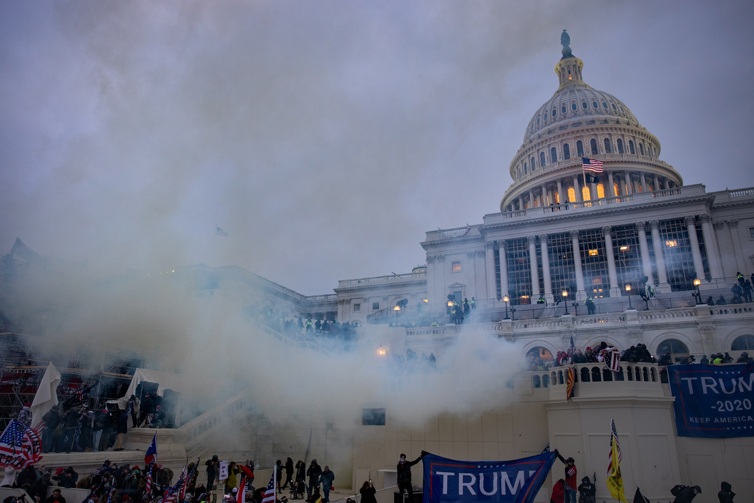 At least 10% of the people arrested in connection with the siege at the Capitol were current or former military members (Evelyn Hockstein—The Washington Post/Getty Images)