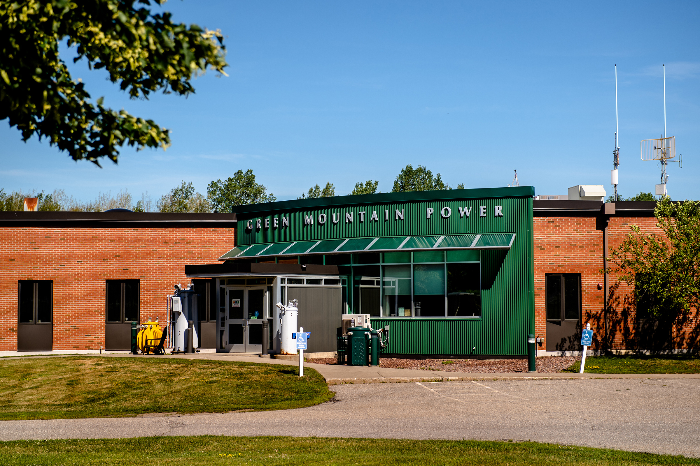 GMP's headquarters in Colchester. When activated this month, the Panton system will become the first U.S. utility-built community microgrid able to run on renewable energy without a fossil fuel backup.