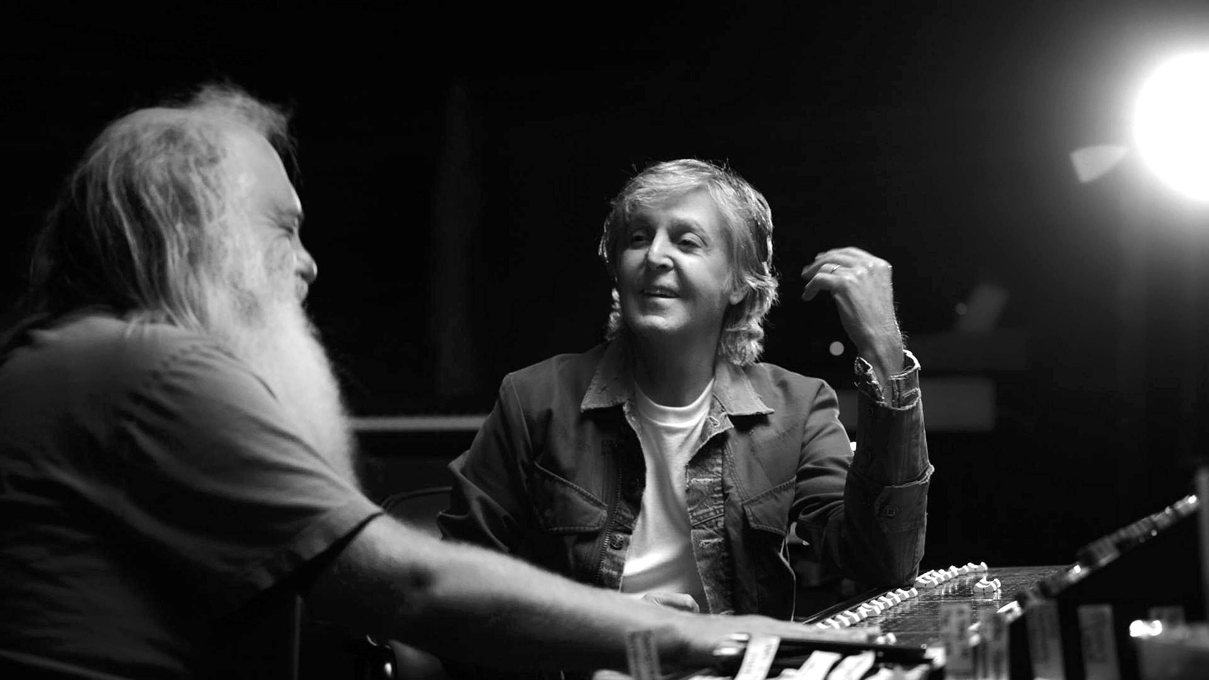 Paul McCartney and Rick Rubin in Hulu's 'McCartney 3,2,1' (Hulu)