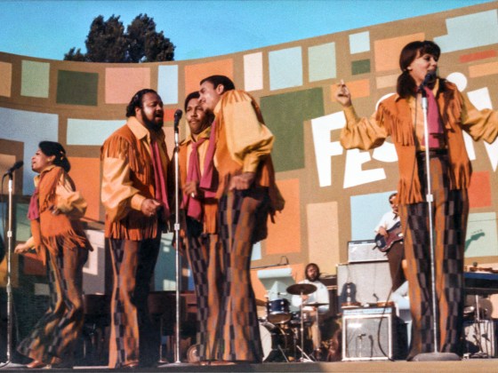 The 5th Dimension performing at the Harlem Cultural Festival in 1969, featured in the documentary SUMMER OF SOUL. Photo Courtesy of Searchlight Pictures. Â© 2021 20th Century Studios All Rights Reserved