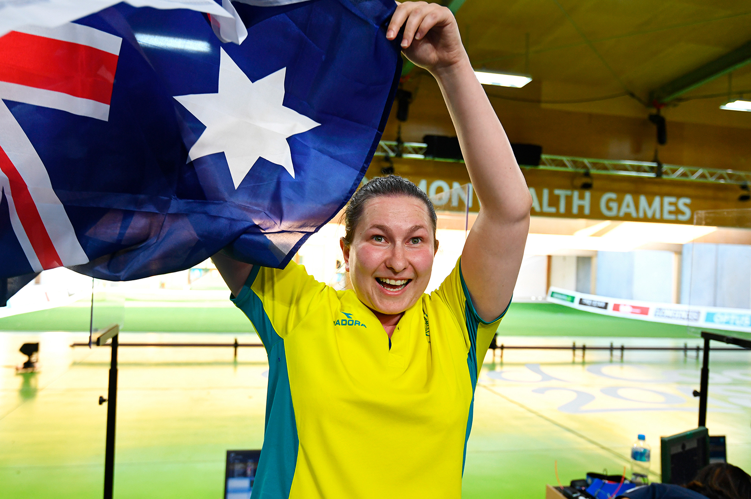 Galiabovitch after winning silver at the 2018 Commonwealth Games (Dan Peled—EPA-EFE/Shutterstock)