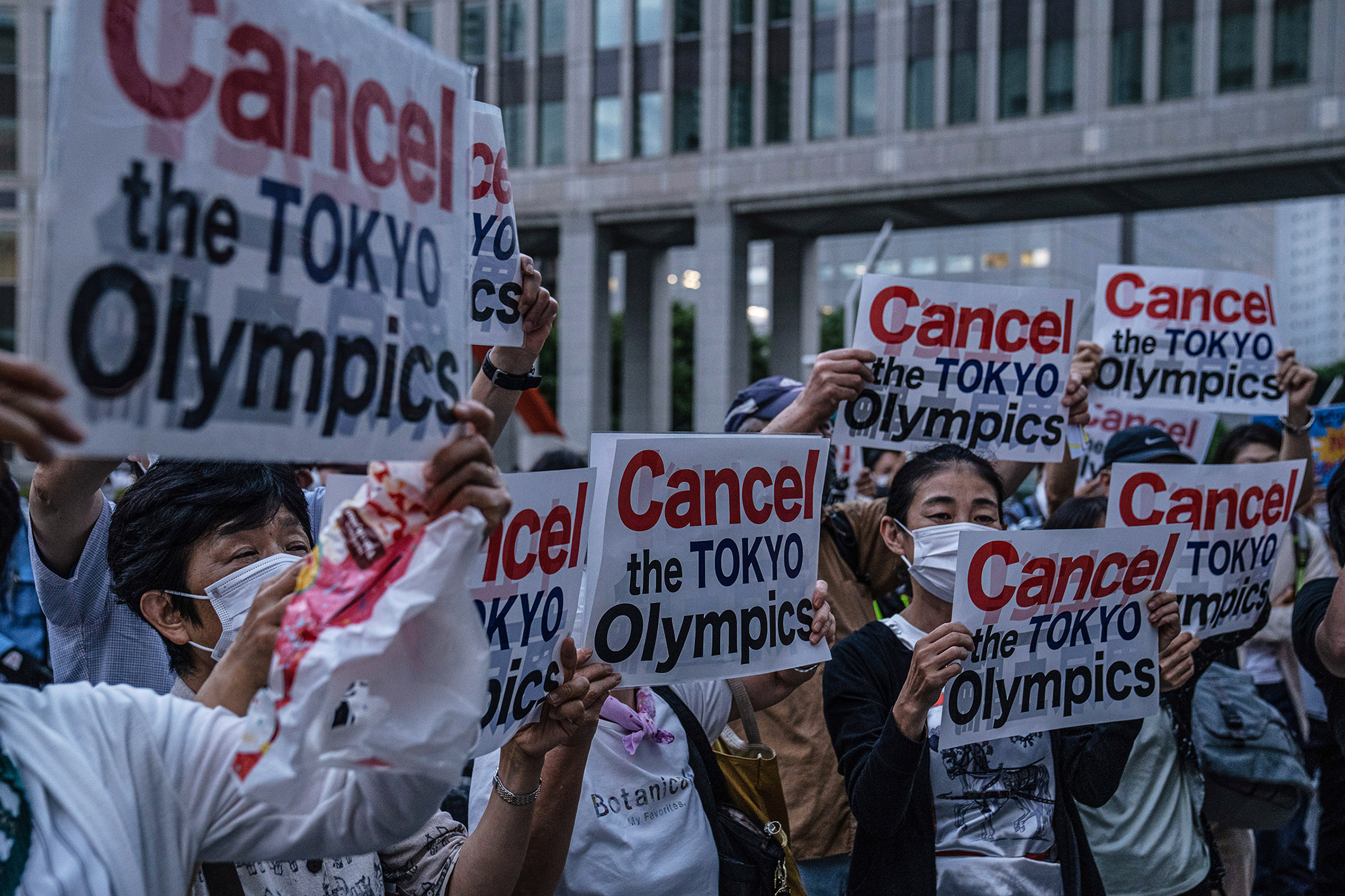 Nearly 450,000 people signed an online petition to cancel the Games. (Carl Court—Getty Images)