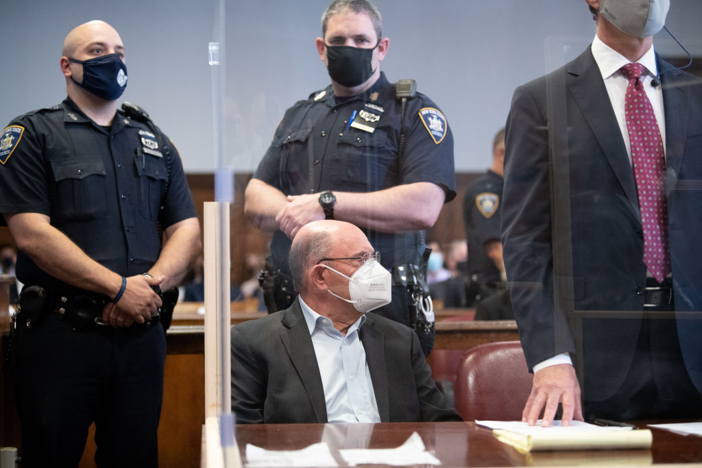 Allen Weisselberg, chief financial officer of Trump Organization Inc., appears before a judge at criminal court in New York, on July 1, 2021. The Trump Organization's longtime chief financial officer has surrendered to authorities in New York, facing tax-related charges. (Barry Williams—New York Daily News/Bloomberg)
