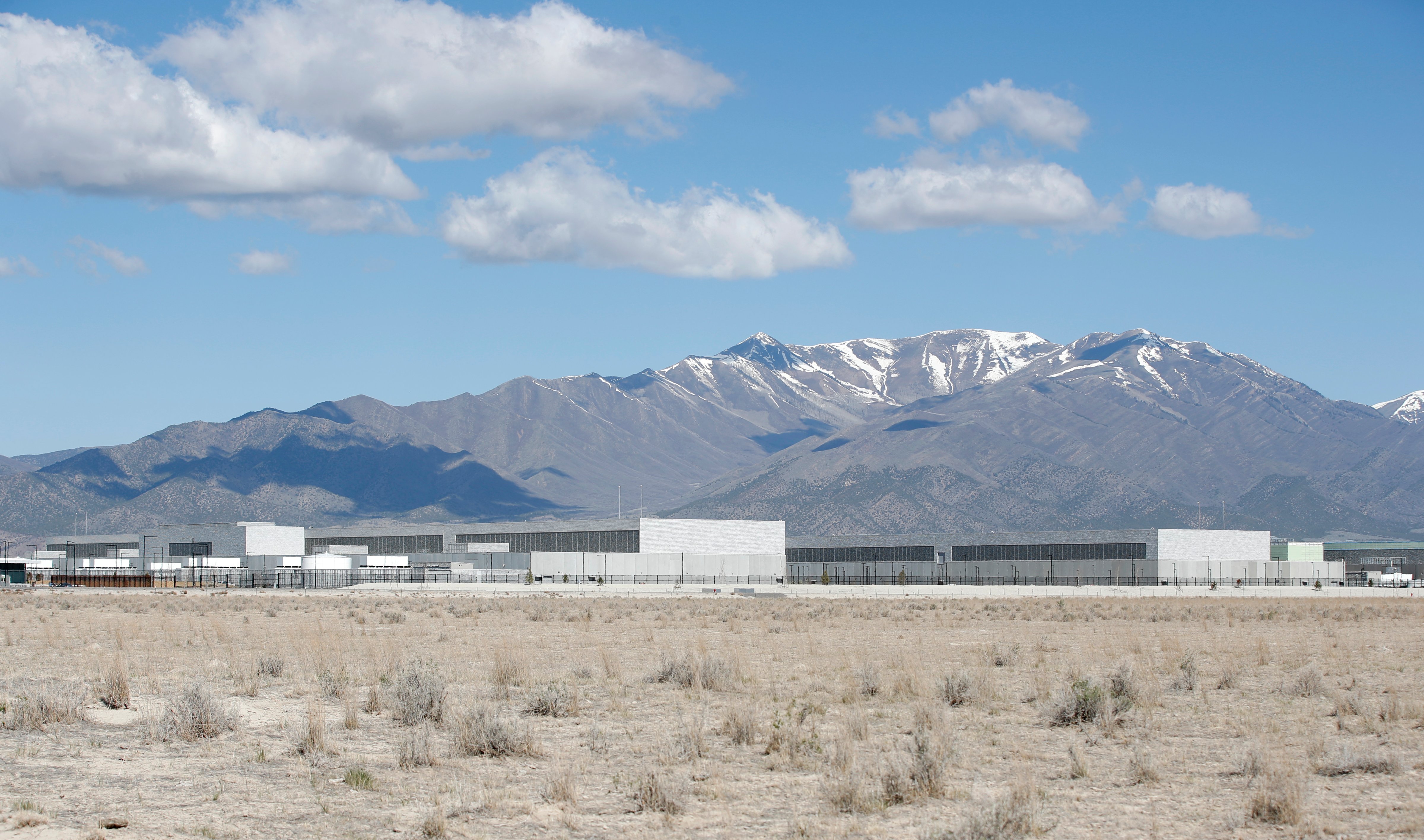 A view of the Facebook data center under construction in Eagle Mountain, Utah, on May 5, 2021. (George Frey—Getty Images)