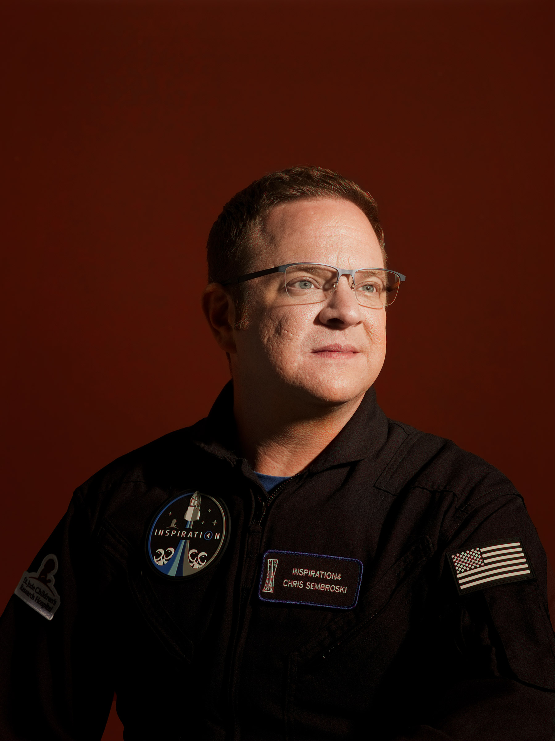 Chris Sembroski of the Inspiration4 crew, the world's first all-civilian mission to orbit. (Philip Montgomery for TIME)