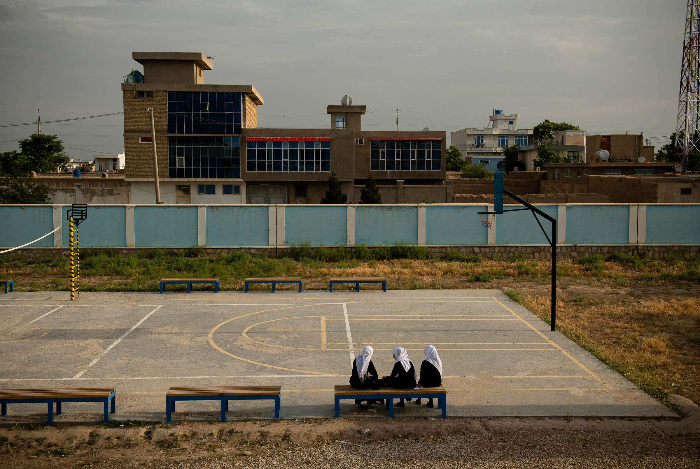 Students at the all-girls Marshal Dostum School in Sheberghan, Afghanistan, May 5, 2021. Sheberghan, in Jowzjan Province, collapsed less than 24 hours after a provincial capital in southwestern Afghanistan had fallen to the Taliban.
