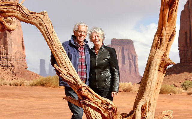 Geri Taylor, right, with her husband Jim in Monument Valley, Az., Oct. 2018. (Courtesy Jim Taylor)