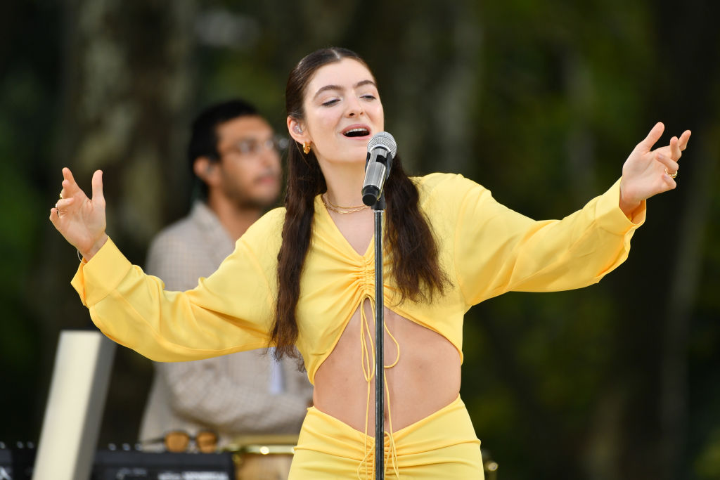 Lorde is seen performing during "Good Morning America's" Summer Concert Series on August 20, 2021 in New York City. (NDZ/Star Max/GC Images)