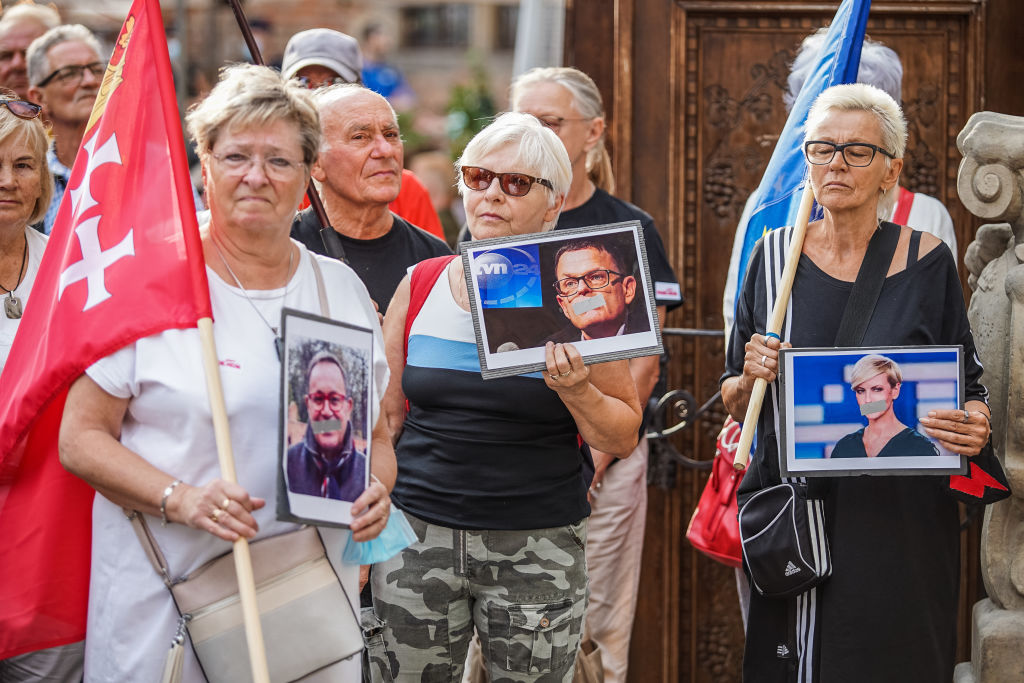 'Lex TVN' And Media Freedom Protest In Gdansk, Poland