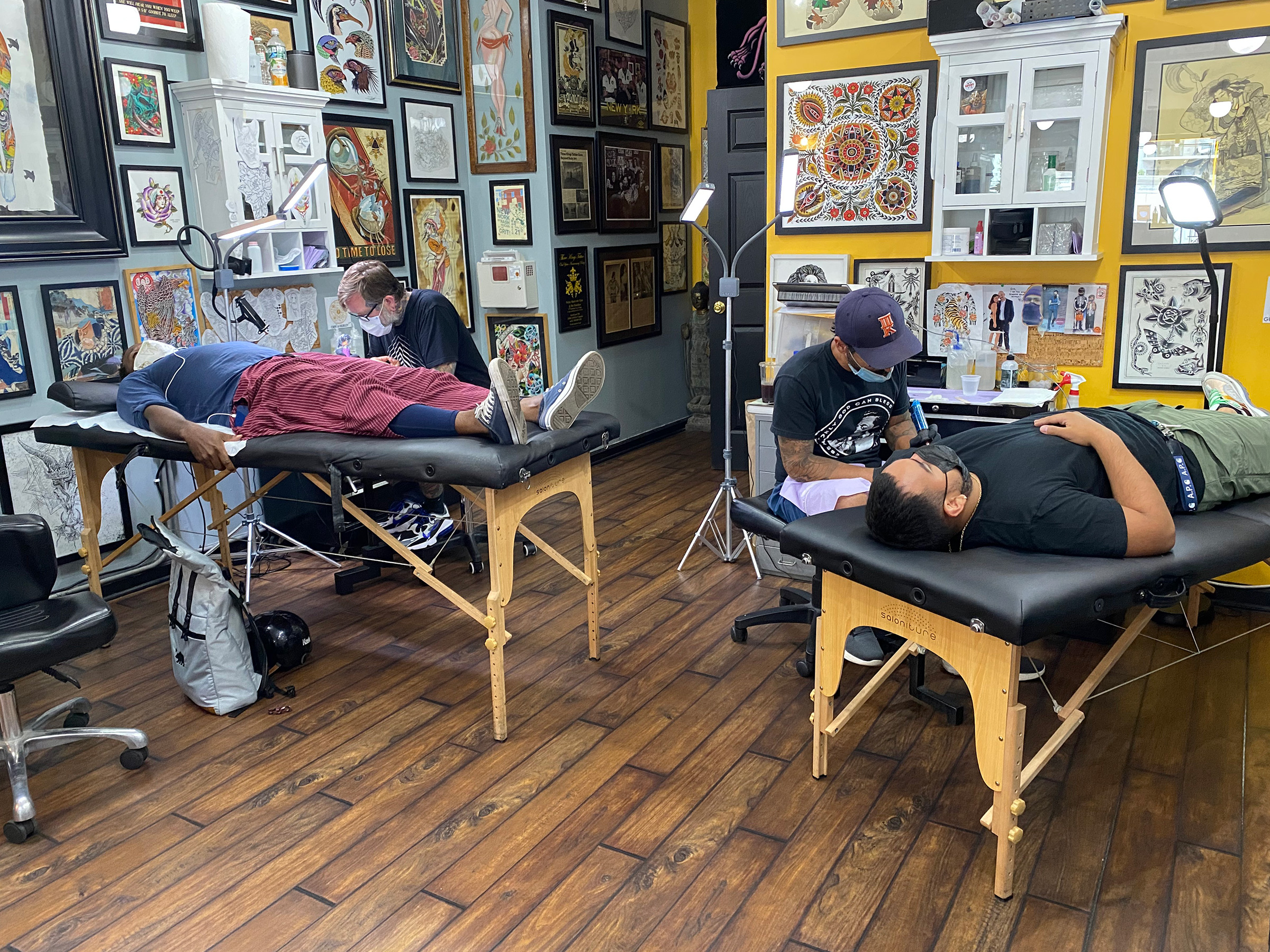 Clients and tattoo artists at Three Kings Tattoo (Courtesy Three Kings Tattoo)