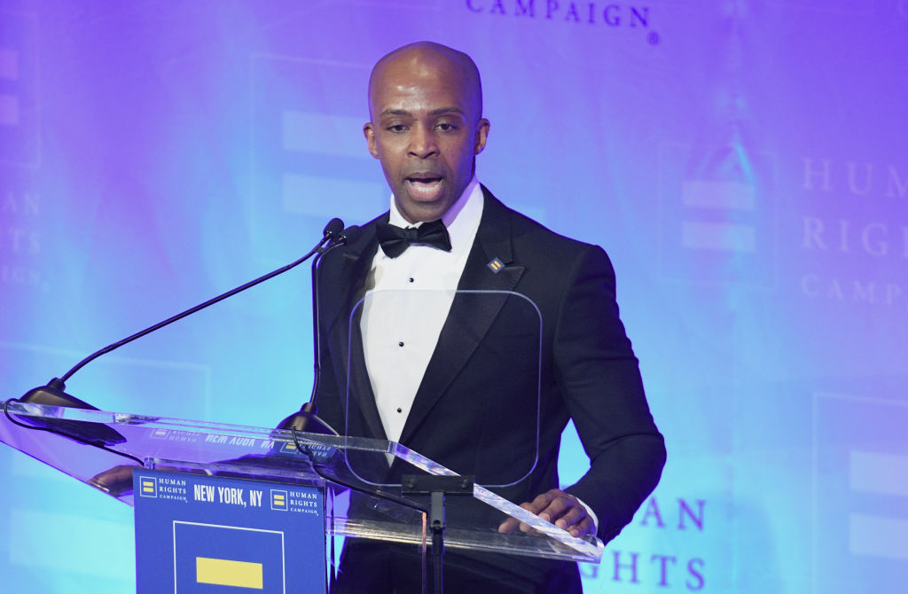 HRC President Alphonso David speaks during the Human Rights Campaign's 19th Annual Greater New York Gala in New York City, New York, on February 01, 2020. (Gary Gershoff—Getty Images)