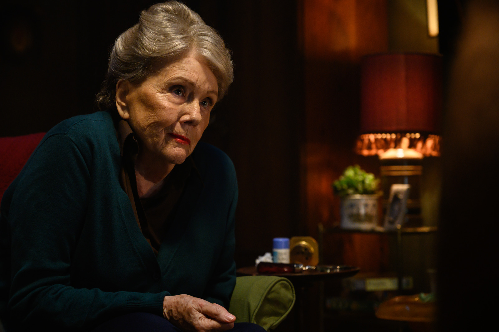 Diana Rigg stars as Ms. Collins in 'Last Night in Soho' (Parisa Taghizadeh / Focus Features)