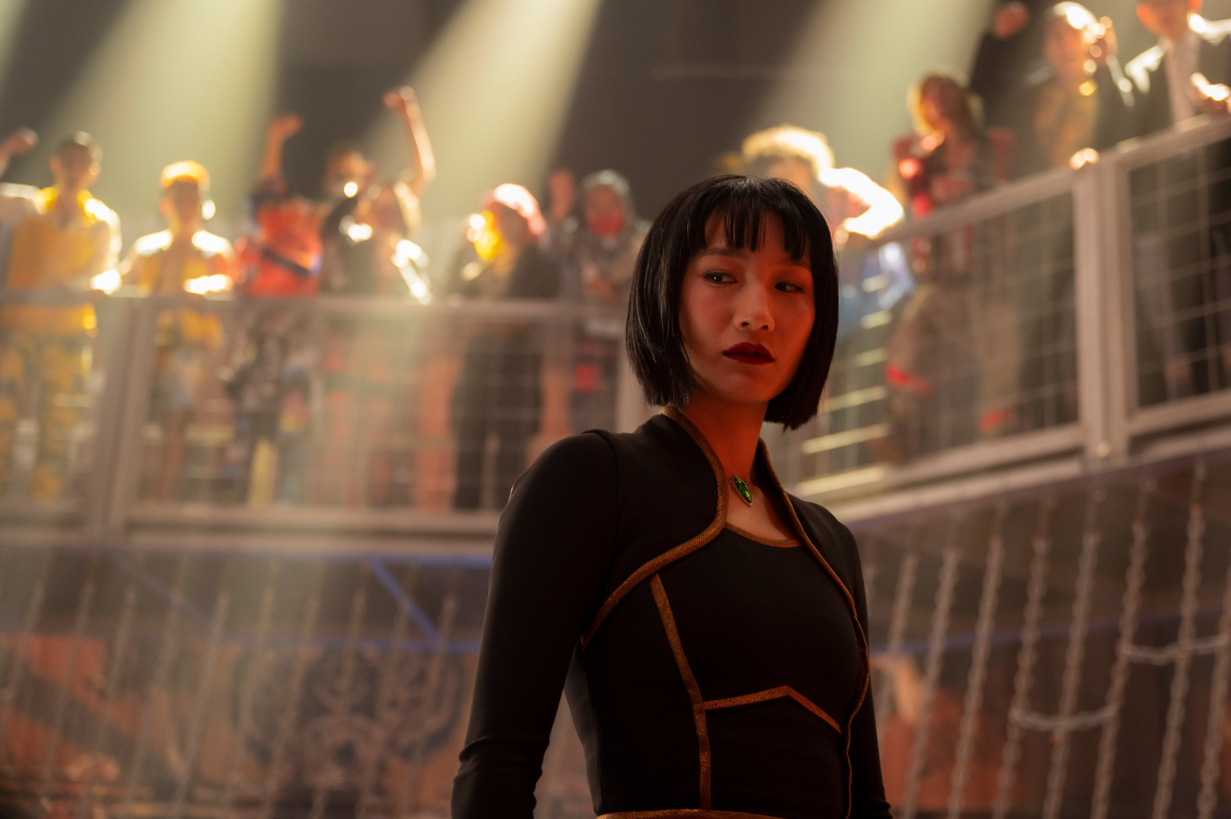 Meng’er Zhang as Xialing in Shang-Chi and the Legend of the Ten Rings. (Jasin Boland—Marvel Studios)