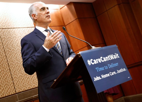 Bob Casey speaks during a rally at the Capitol in Washington, D.C., on Sept. 23, 2021.