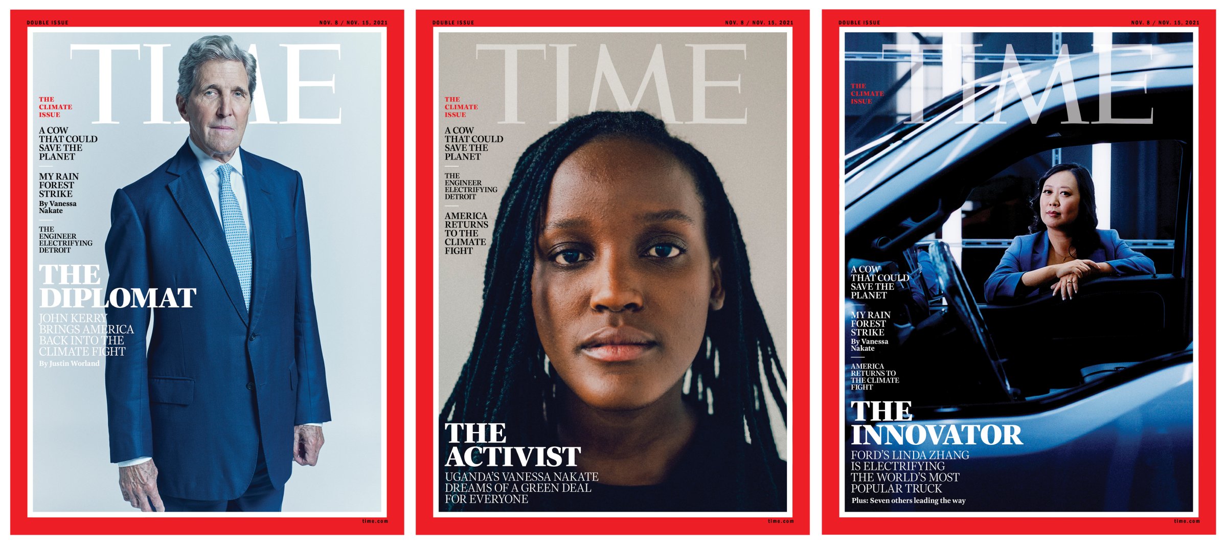 Climate Covers - Kerry, Nakate and Zhang Time Magazine Cover