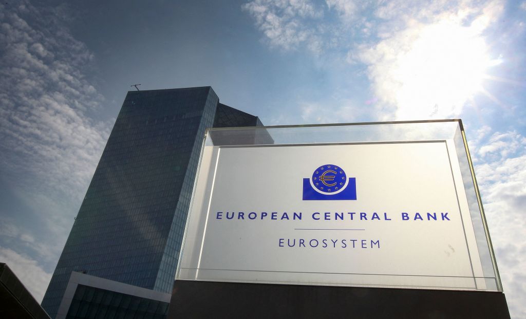 Exterior view taken on September 9, 2021 shows the European Central Bank (ECB) building in Frankfurt / Main, western Germany, prior to a meeting of the governing council of the ECB. (AFP/Getty Images)