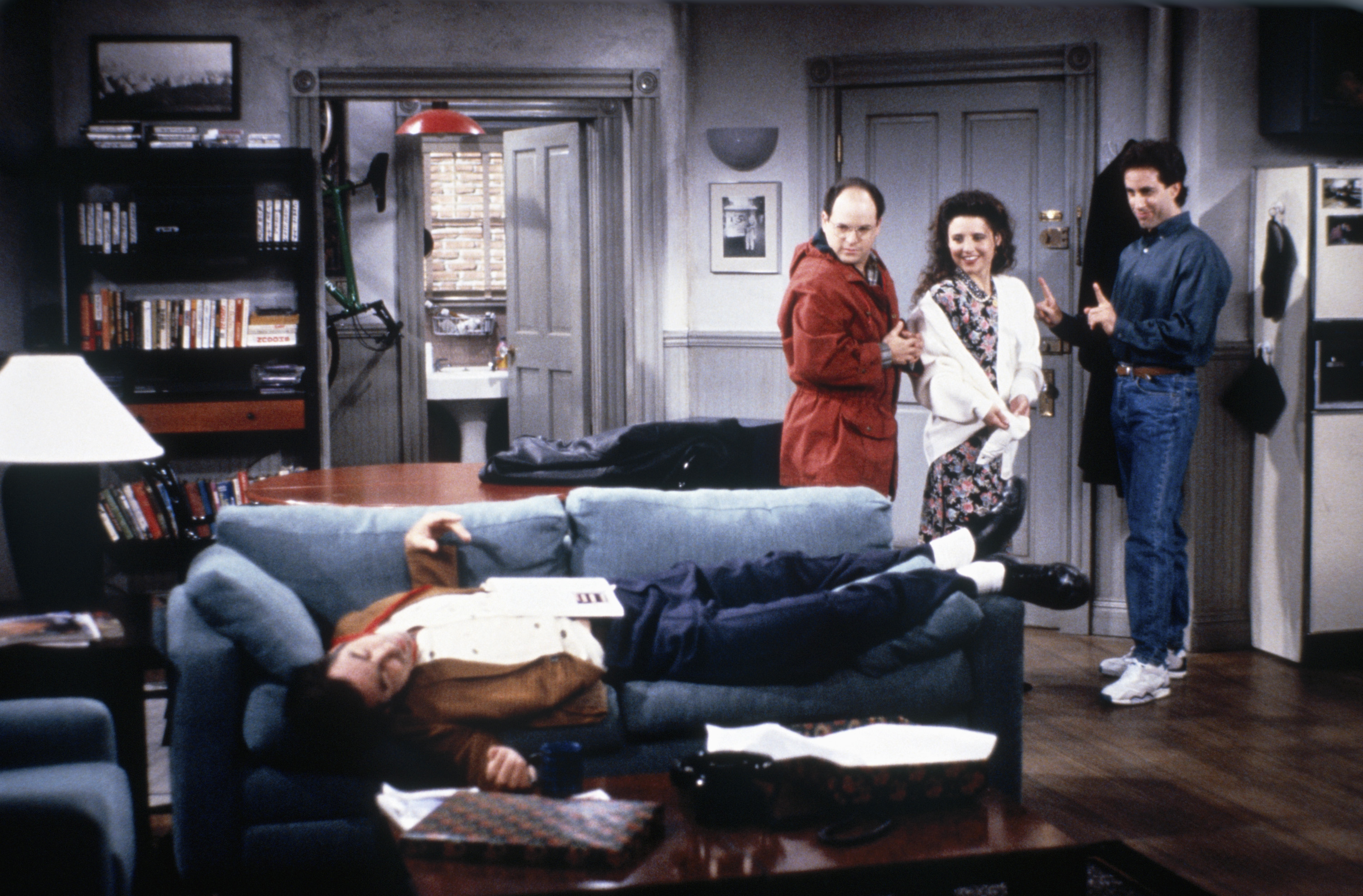 From left, Michael Richards, Jason Alexander, Julia Louis-Dreyfus and Jerry Seinfeld in "Seinfeld." (Maria McCarty/NBCUniversal via Getty Images)