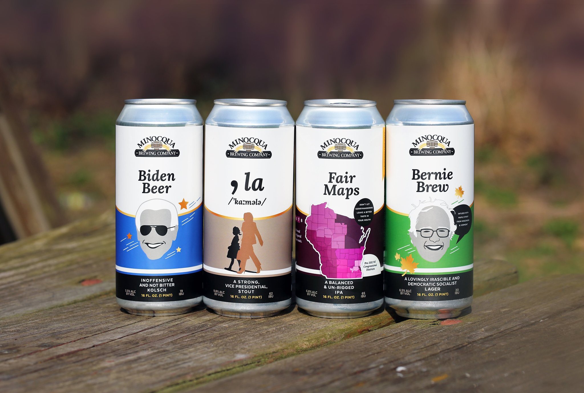 Some of the beers sold by the Minocqua Brewing Company in Wisconsin, whose owner launched a super PAC that's funding lawsuits to force school districts to require masks and other measures to stem the spread of COVID-19. (Courtesy)
