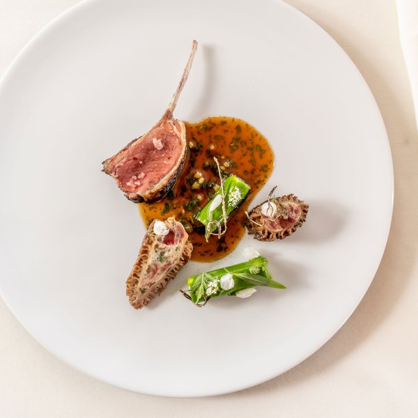 The North Ronaldsay Mutton dish served at The Glenturret's Lalique restaurant.