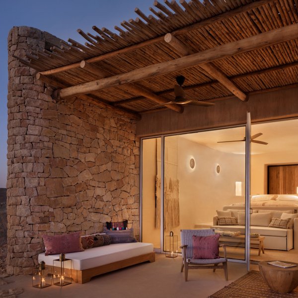 A suite at the Six Senses Shaharut in the Negev Desert in Israel.