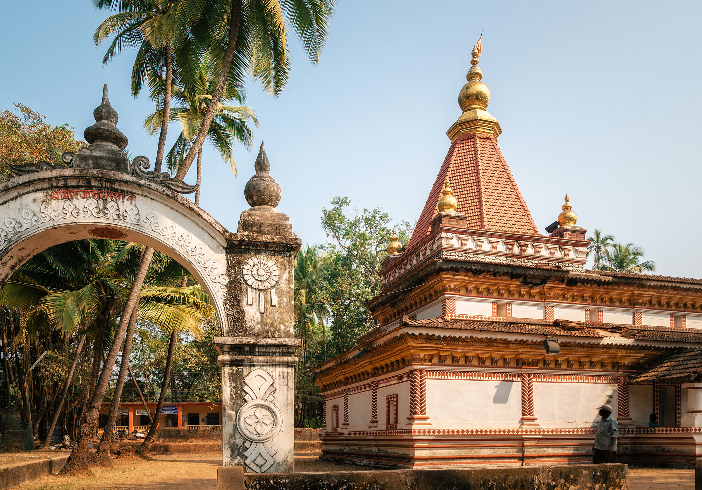Shree Morjai Temple in Morjim, North Goa. (Andrei Bortnikau—Shutterstock)
