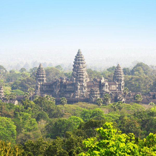 Angkor Wat, a common excursion for visitors to nearby Siem Reap, Cambodia.