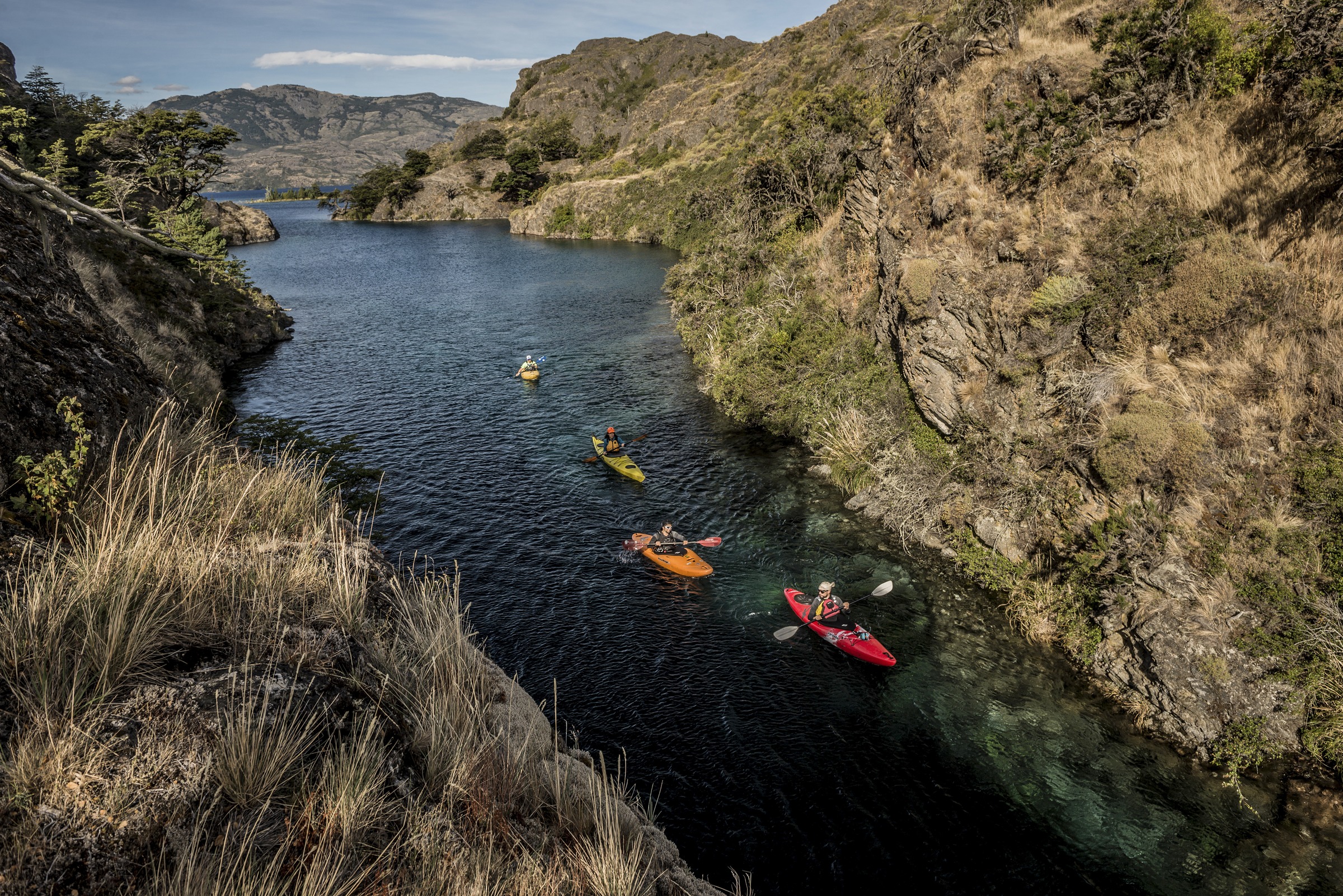 River guides take a group out into the Patagonia National Park in Chile. (Meridith Kohut—The New York Times/Redux)