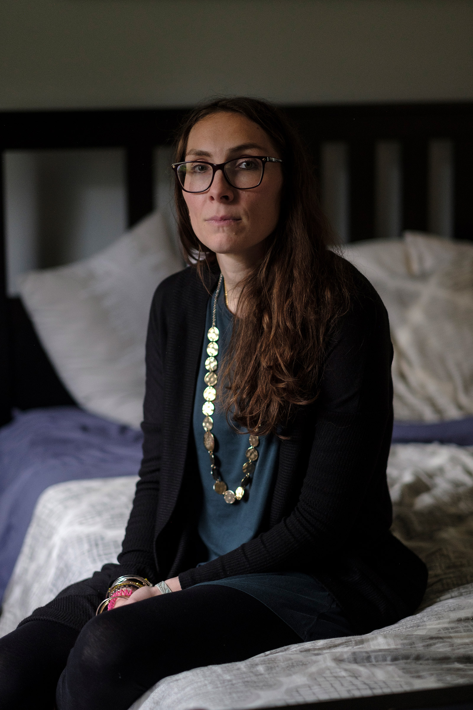 Pamela Addison, 37, a teacher in Waldwick, N.J., is the founder of a Facebook support group for COVID-19 widows and widowers. Pamela lost her husband, Martin, to COVID-19 last spring. (Sean Sirota for TIME)