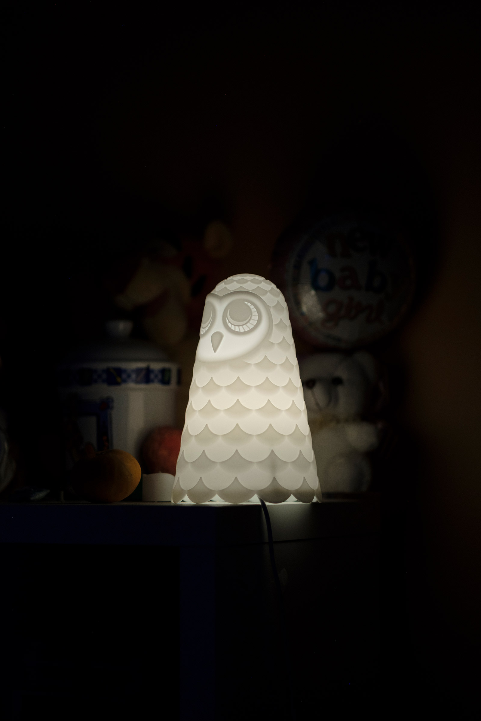 A lamp in Elsie Addison’s bedroom that her father, Martin, used to turn off before he passed away from COVID-19. Since he passed, Elsie has kept the light on at all times. (Sean Sirota for TIME)