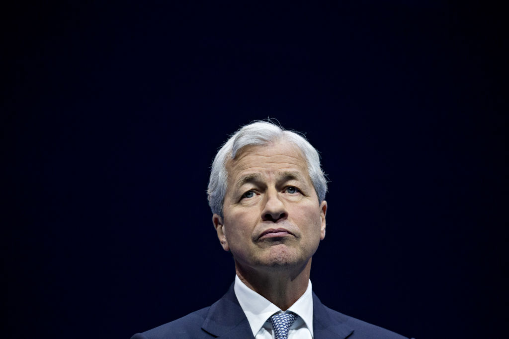 Jamie Dimon, chairman and chief executive officer of JPMorgan Chase, listens during a Business Roundtable CEO Innovation Summit discussion in Washington, D.C., U.S., on Thursday, Dec. 6, 2018. (Andrew Harrer–Bloomberg/Getty Images)